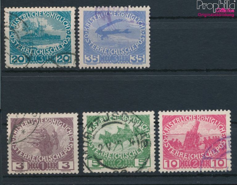 Stamps Austria 180-184 (complete issue) Volume 1915 completeett