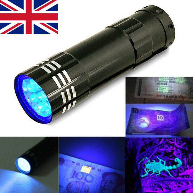 UV Black Light LED Torch Ultra Violet Counterfeit Money Security Marker Detector
