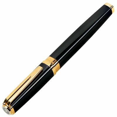筆記具 waterman k18 750 Waterman Exception Fountain Pen Black & Gold 18k Gold Medium