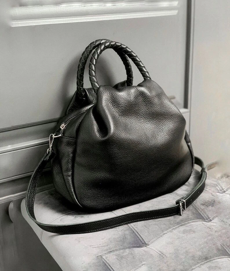 COACH Borsa a tracolla donna VERA pelle nera borsetta tote bag