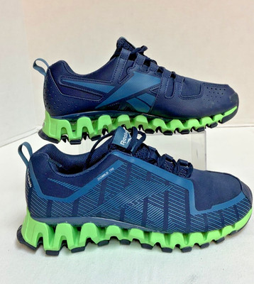 Reebok Zigwild /Tech TR6 Running/Training Shoe Navy/Green  7.5 Mens 1Y3501