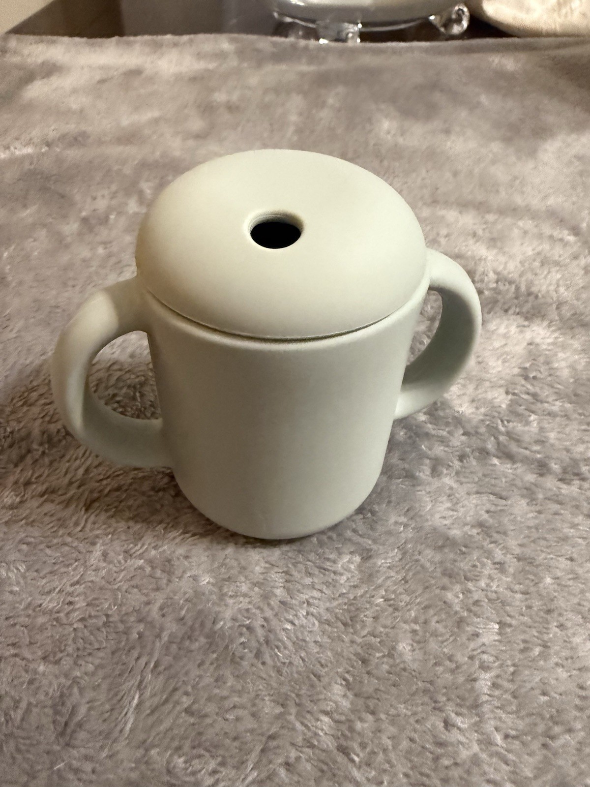 AEIOU Sippy Cup Sage Color Food Garde Silicone Baby Cup (Straw Not Included)