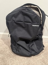 Lululemon 28L Triple-Zip Backpack Unisex, Black Tech Canvas