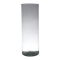 Dekoglas, Vase Zylinder H. 30Cm D. 9Cm Transparent Rund Glas Hakbijl