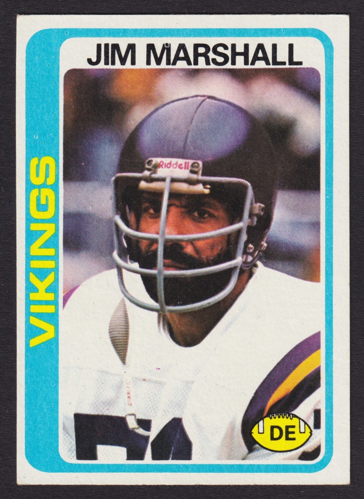 1978 Topps Jim Marshall #343 Vikings Vintage NFL VG-EX