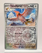Pokemon TCG Talonflame SV07 Stellar Crown 123/142 Rev Holo Unc Eng 140HP