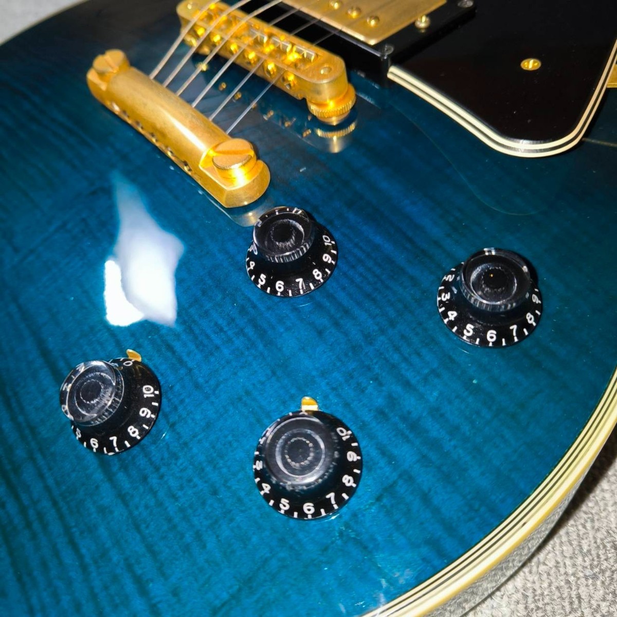 Burny by Fernandes Electric Guitar Les Paul Custom Type RLC-55