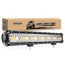 LED Light Bar 20Inch 420W Flood Spot Combo Triple Row Driving Lamp Roof White