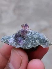 Karur Amethyst sceptre on matrix Natural Mineral specimen Crystal rock
