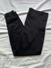 ASSETS BY SPANX Solid Black Ponte High Waisted Pull On Shaping Leggings XL