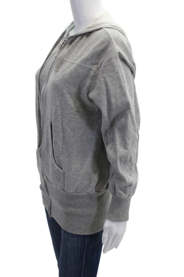 Sudadera con capucha Vince para mujer cremallera completa gris talla M Foto 2 de 4