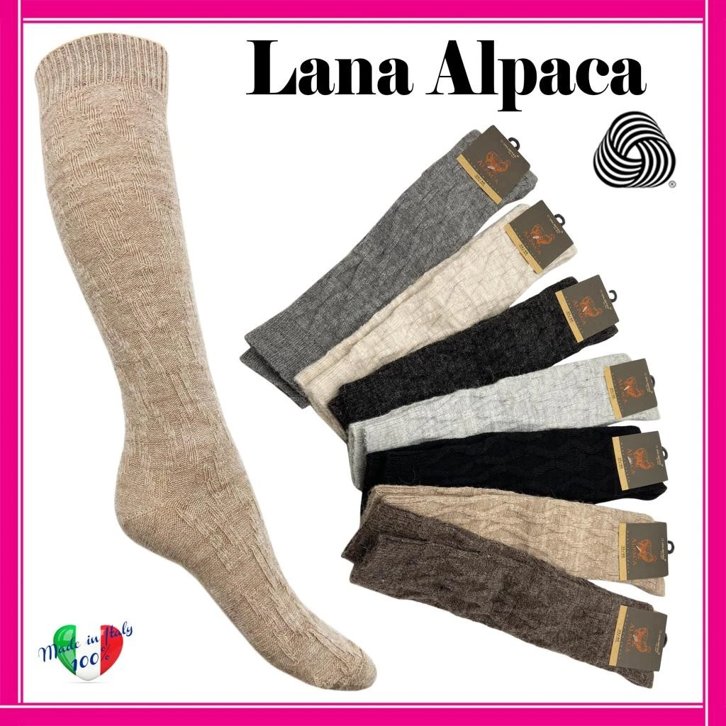 5 Paia Di Calzini Invernali Donna In Lana IIG: Spessi, Vintage, Taglia Unica 29-32 Cm, Confezione Regalo