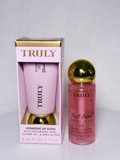 Truly beauty luxury lip oil and hydrating lipgloss in glazed donut nib