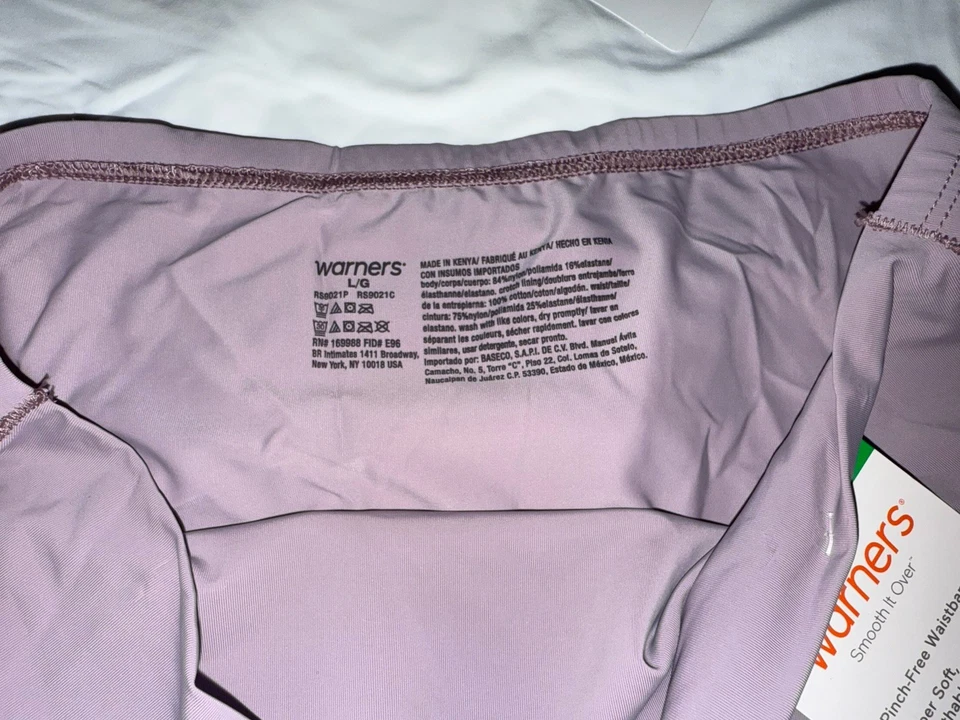 Advertencias ~ Ropa Interior Breve Mujer Bragas Nylon Suave Sobre Cintura Alta 4 Pares ~ L Foto 4 de 4