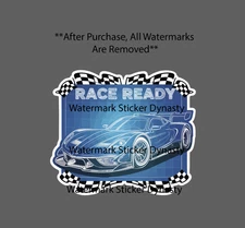 Race Car Sticker Waterproof Decal Blueprint Racing Speed Flag Gift NEW