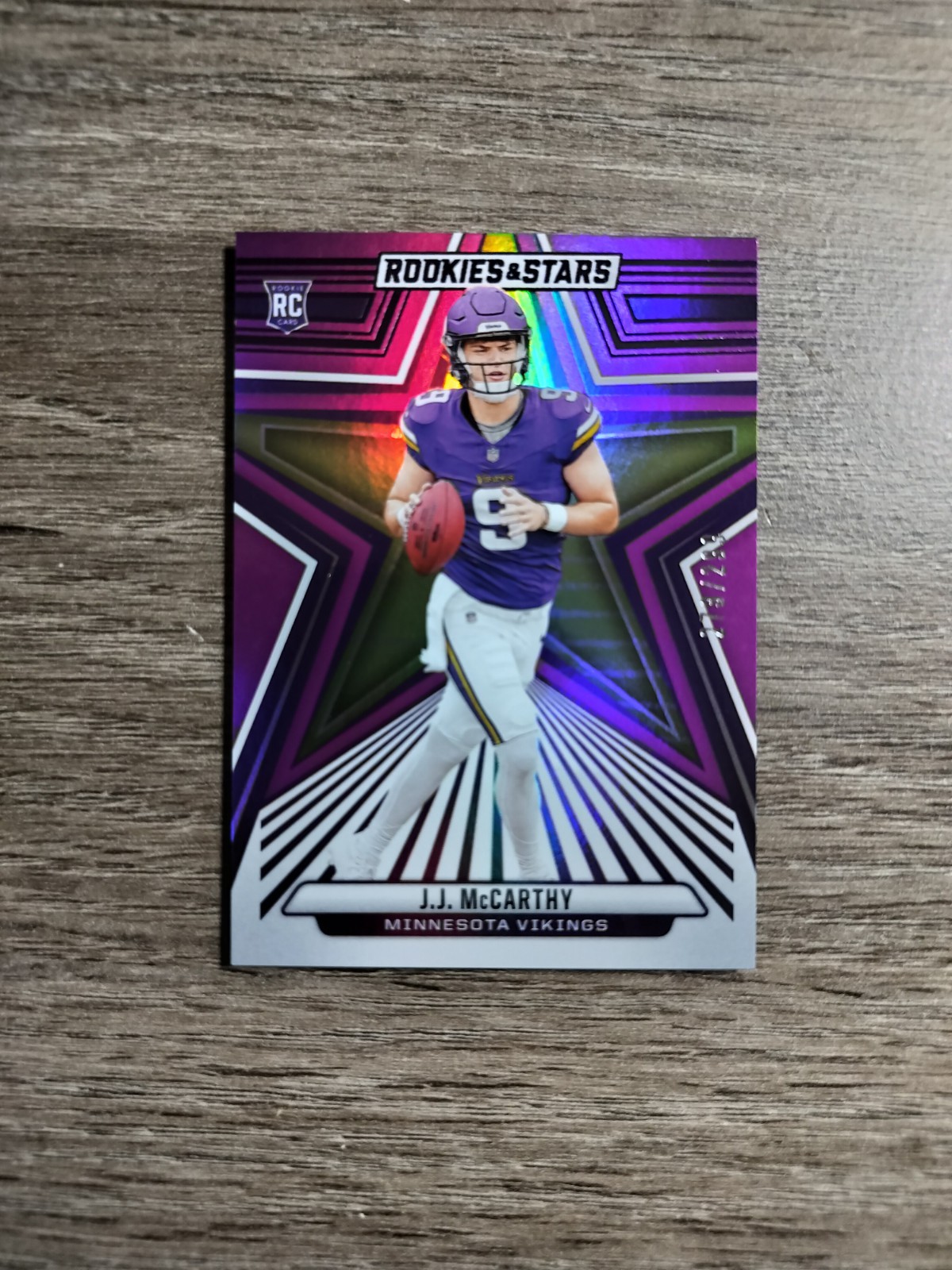 2024 Panini Rookies & Stars - Rookies J.J. McCarthy #135 Purple /299 (RC)
