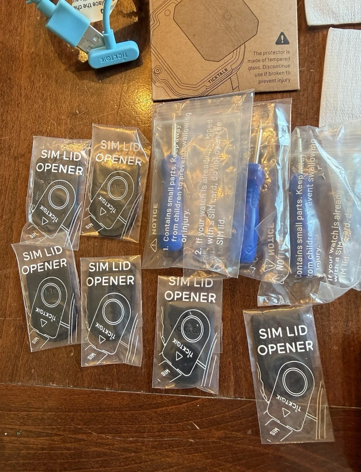 TICKTALK 5 Kids Watch New OEM Parts Glass Screen Cover Sim Lid Charge Cord Lot - Image 2 of 4