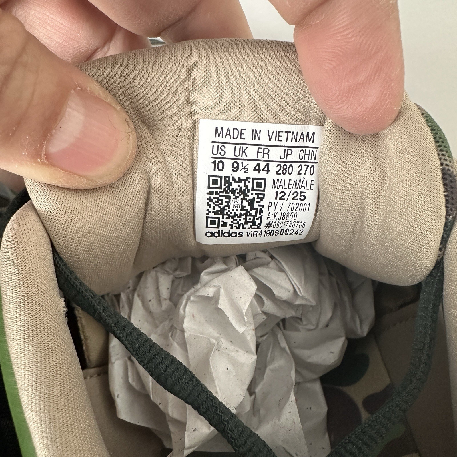 NIB Adidas Originals x BAPE AdiStar HRMY Camo Men's Shoes KJ8850 Sz 10 IN HAND thumbnail 9