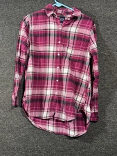 Gap Womens Plaid Button Up Long Sleeve Flannel Shirt Size M