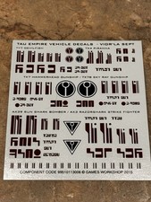 Warhammer 40k Tau Empire Vior'la Sept Vehicle Transfer sheets x6