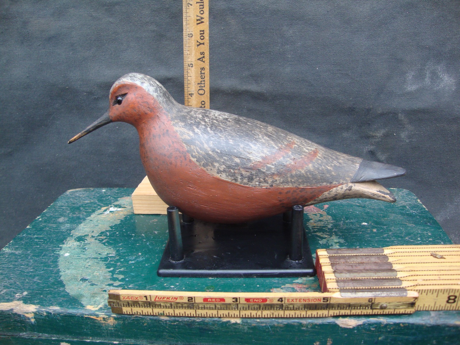 A SUPERB ROBIN SNIPE STEVE MOREY NEW JERSEY SHOREBIRD DECOY ANTIQUE LURE NR