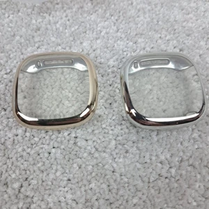 2 Pcs pour Fitbit Versa 3 Doucement TPU Couverture du corps complet Bumper Argent or
