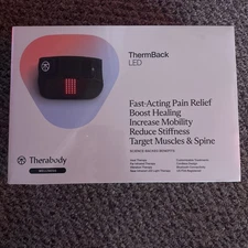 Therabody - ThermBack LED 4-in-1 Back Wrap With Heat, Far infrared, Vibrati...