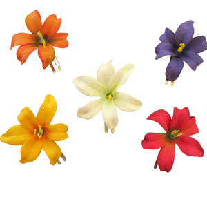2" Multi Lily Silk Flower Hair Clip 5 Piece Lot