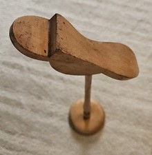 Rare 1900 Wood Shoe Display Store Stand Adjustable Pole Footed Base