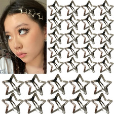 30 PCS Star Hair Clips,20Pcs 1.22"Clip and 10 PCS 1.65"Clips Snap Star Hair Acce