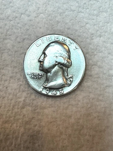1945 (P) Washington Quarter 90% Silver Very Good VG