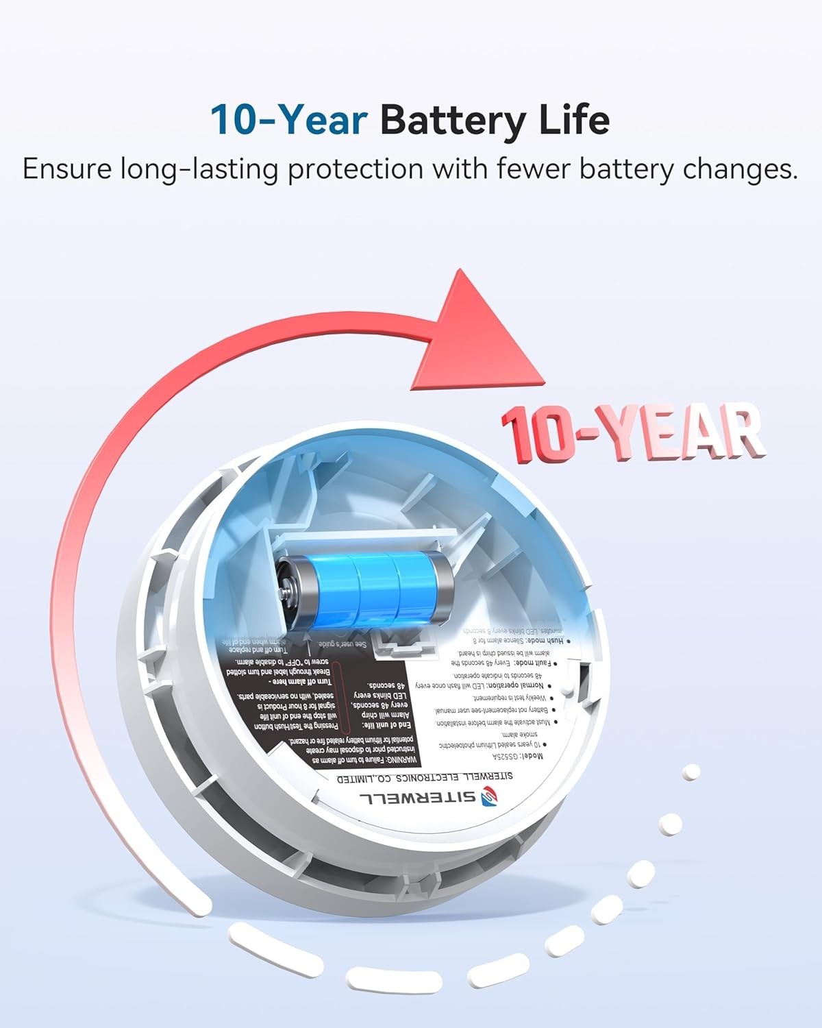 6 x NEW SITERWELL Smoke Detector 10-Year Smoke Alarm UL Listed Free Shipping