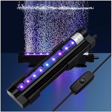 Submersible Aquarium Light 6Inch Fish Tank Light Bubbler Wall with Air Bubble
