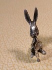 Lot Of 4 Vintage Pewter Rabbits•Hudson Fine Pewter•small Pair•funny Bunny Carrot — photo 3