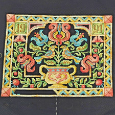 Fraktur Floral & Birds Pennsylvania Dutch Folk Art Cross Stitch *Nearly Finished