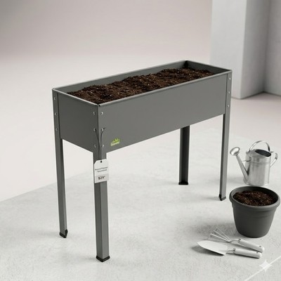 Bio Green Hochbeet Freising XXL Metall Balkon Terrasse Gartengemüse Blumen