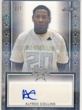 ALFRED COLLINS 2020 Leaf Army All American Bowl TOUR SHIMMER /7 AUTO 49ers