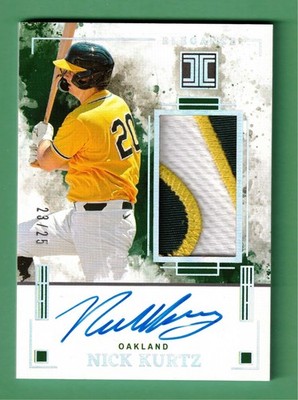 2025 PANINI IMPECCABLE NICK KURTZ AUTO JERSEY PATCH HOLO 23/25