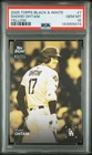 2025 Topps Black & White Baseball - Shohei Ohtani (Yellow Parallel) #1 PSA 10