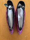Pair Antique Silk Embroidered Chinese Lotus Childs Shoe Slipper Binding Pre 1900 — photo 5