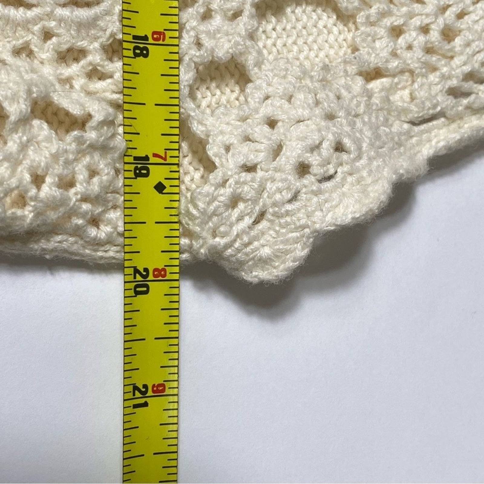 Vintage Sostanza Open Knit Crochet Doily Like Button Up Sweater Vest Women's Med