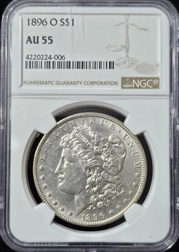 1896-O Morgan Dollar AU-55 NGC VIDEO
