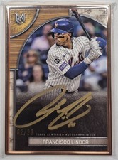 2025 Topps Museum Francisco Lindor Metal Framed Auto /20💥🔥