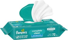 Pampers Baby Wipes, Clean Baby Fresh Scented Wipe72 Total 1 Flip-Top Packs