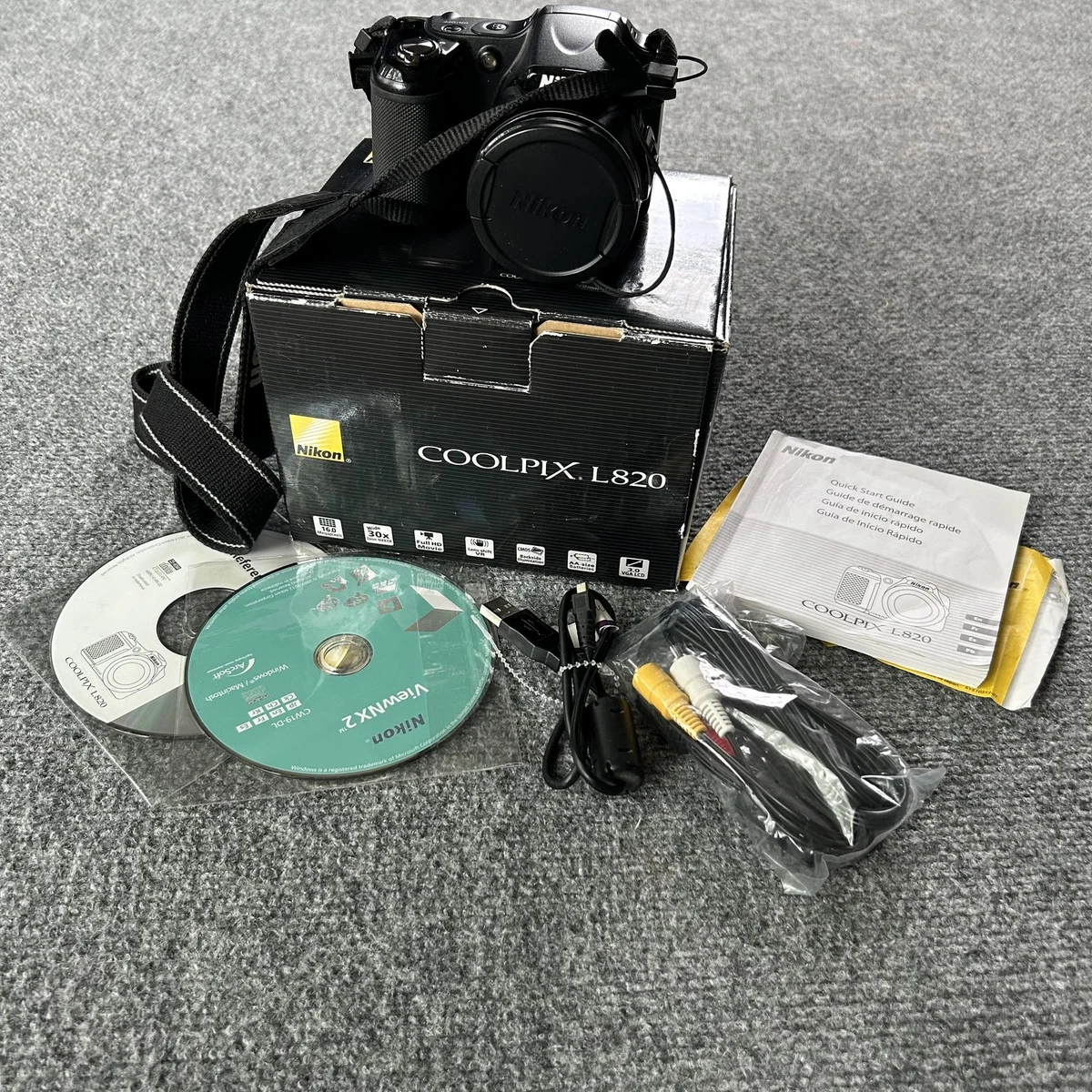ニコン クールピクス L820 Nikon Coolpix L820 (Black) 16-megapixel digital camera with 30X