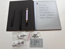 Remarkable 2 Bundle Brown Leather Folio, marker plus, + 2 more Pens