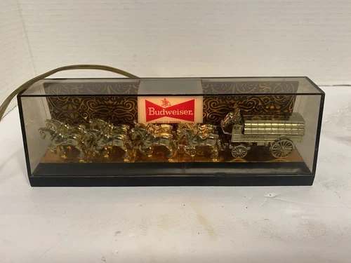 Budweiser Cash Register Topper Light Vintage Beer Sign Ad Bud CLYDESDALES HORSES