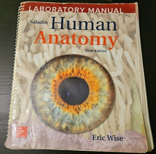 Human Anatomy Laboratory Manual 6th Ed. Saladin Wise ACCEPTABLE 