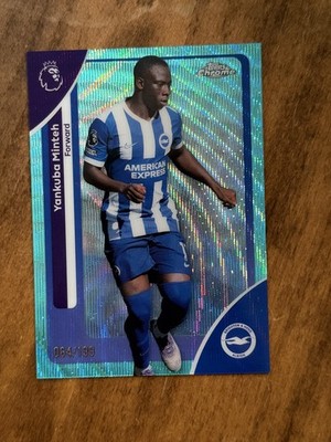 Yankuba Minteh 2025-26 Topps Chrome Premier League Aqua Wave /199 