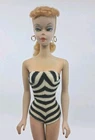 1959 Vintage #1 Ponytail Barbie Doll Bathing Suit & Dress Original Condition